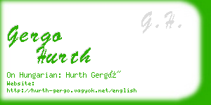 gergo hurth business card